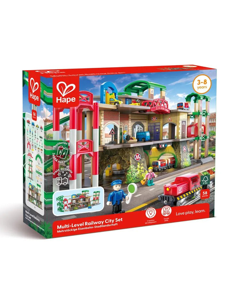 Circuit de train multi - niveaux – Ville interactive - Ensembles de jeu - Boutique LeoLudo - Hape