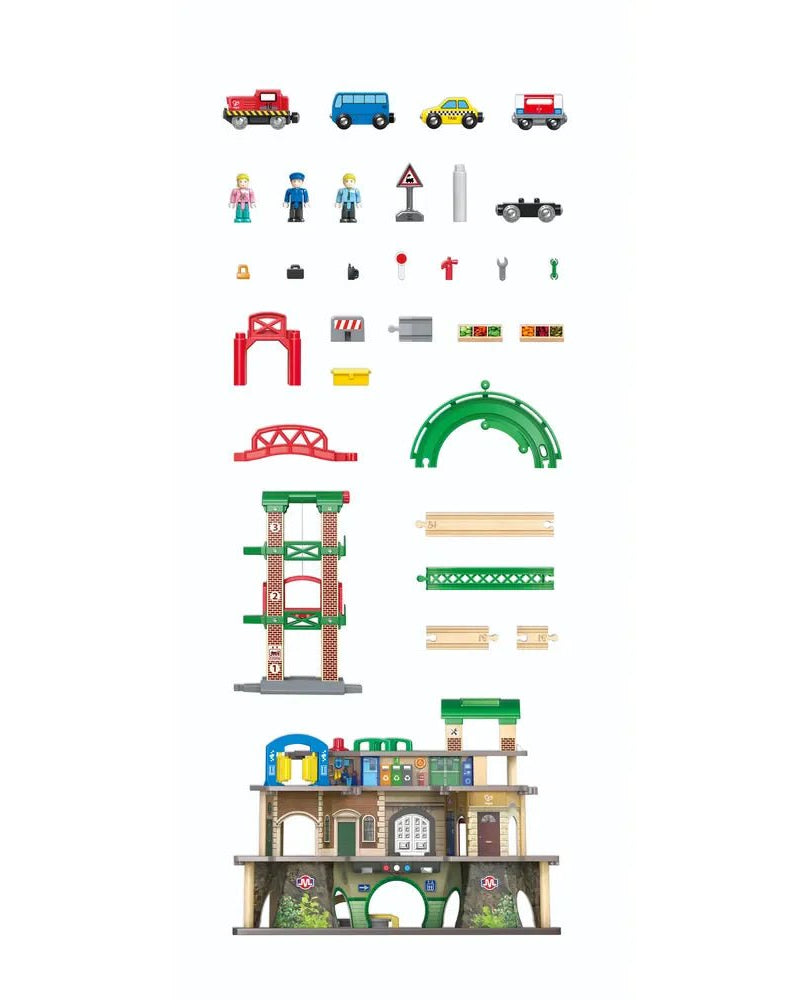 Circuit de train multi - niveaux – Ville interactive - Ensembles de jeu - Boutique LeoLudo - Hape