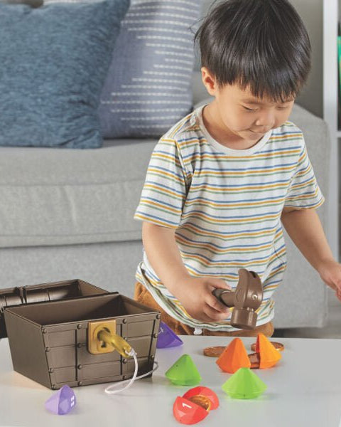 Coffre aux trésors des pierres précieuses -Jouets à trier & empiler- Boutique LeoLudo-Learning Resources