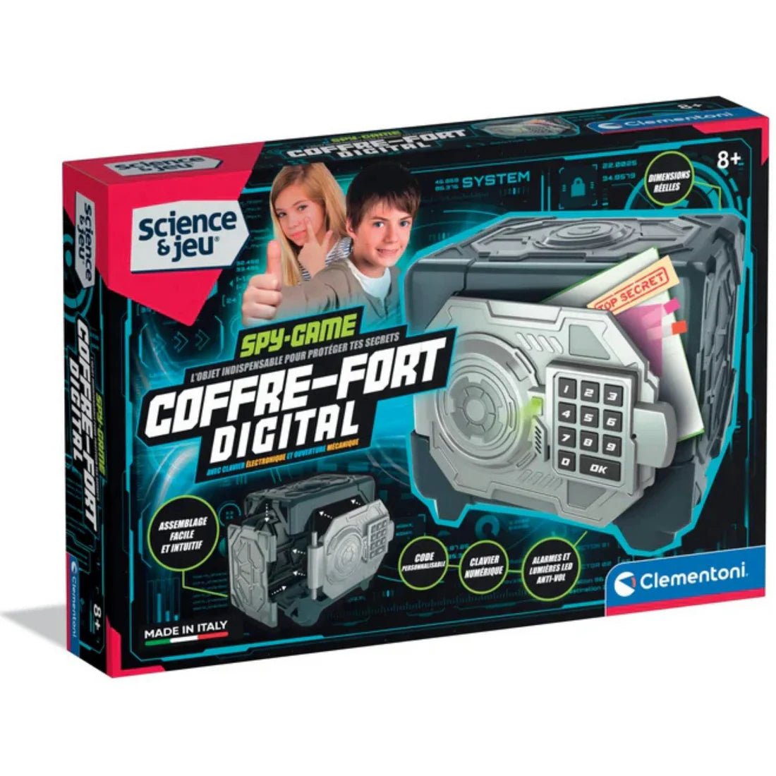 Coffre - fort digital - Jeux scientifiques - Boutique LeoLudo - Clementoni