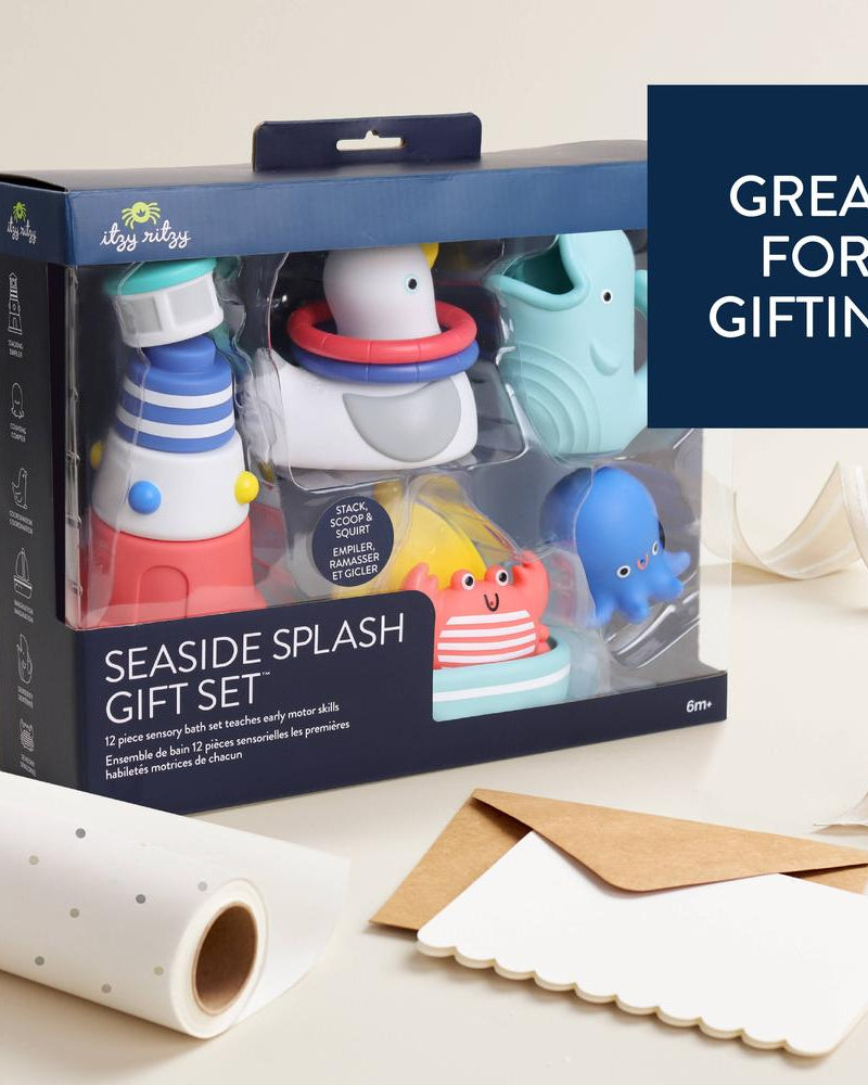 Coffret cadeau de bain bébé – Seaside Splash Gift Set™ - Jouets de bain - Boutique LeoLudo - Itzy Ritzy Canada