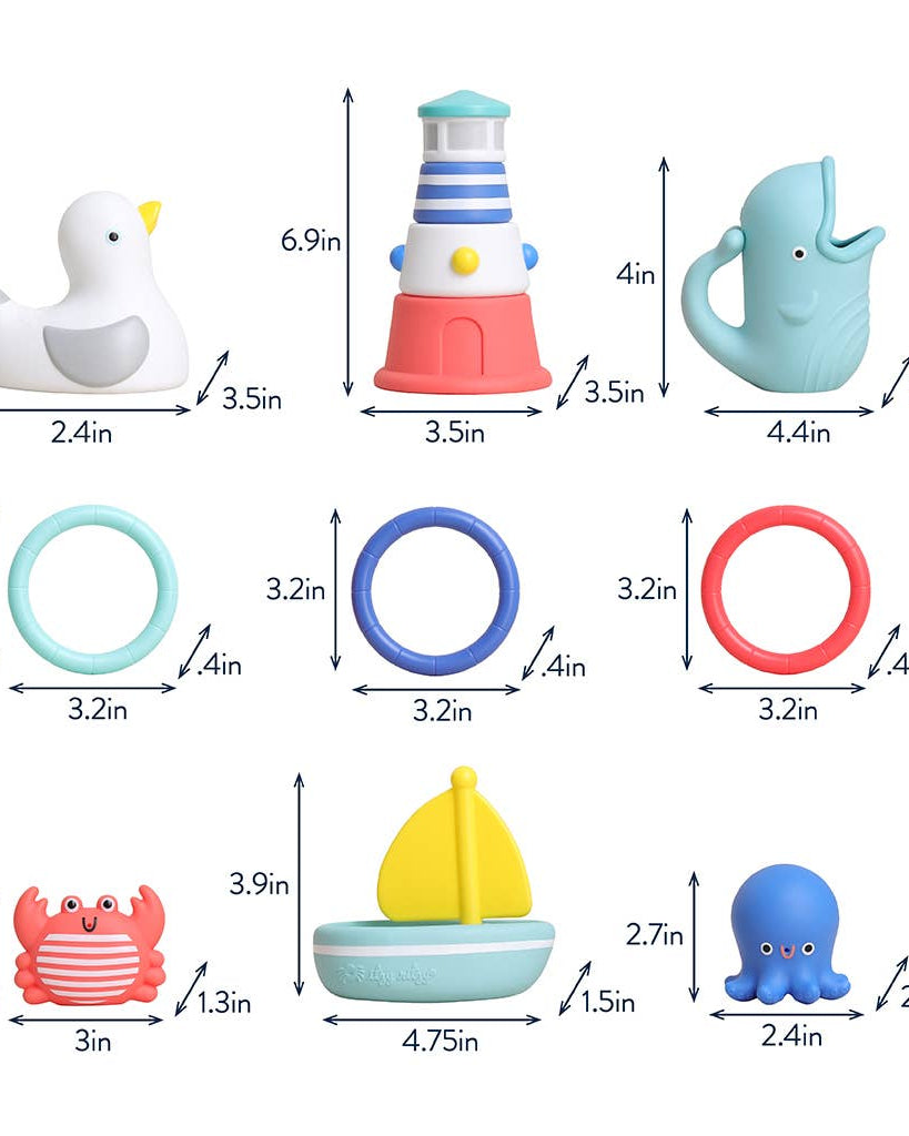 Coffret cadeau de bain bébé – Seaside Splash Gift Set™ - Jouets de bain - Boutique LeoLudo - Itzy Ritzy Canada