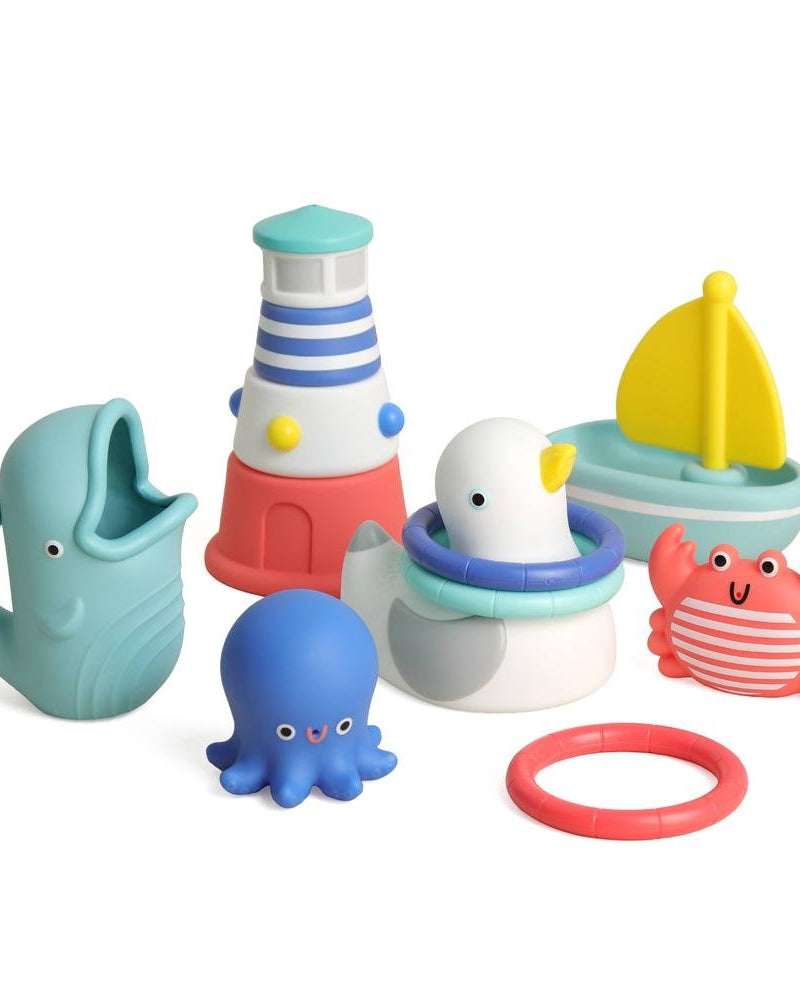 Coffret cadeau de bain bébé – Seaside Splash Gift Set™ - Jouets de bain - Boutique LeoLudo - Itzy Ritzy Canada