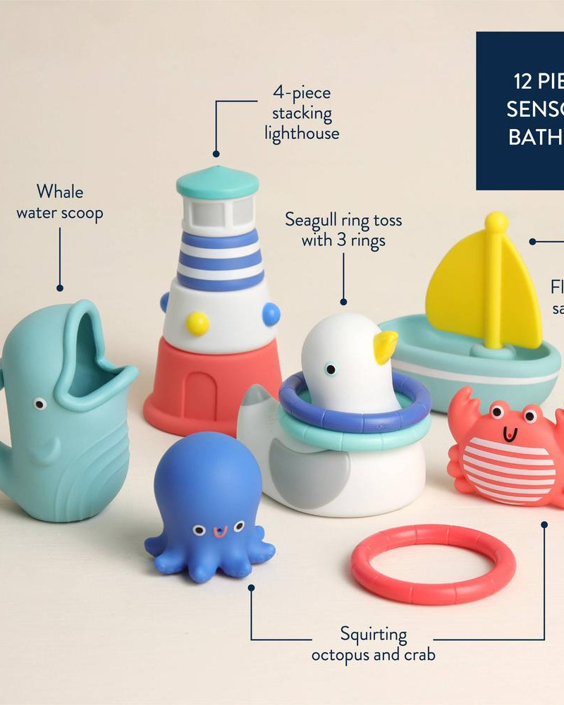 Coffret cadeau de bain bébé – Seaside Splash Gift Set™ - Jouets de bain - Boutique LeoLudo - Itzy Ritzy Canada
