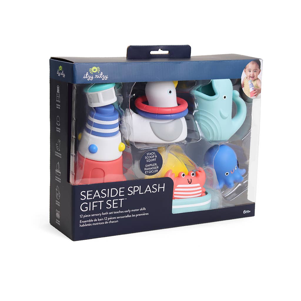 Coffret cadeau de bain bébé – Seaside Splash Gift Set™ - Jouets de bain - Boutique LeoLudo - Itzy Ritzy Canada