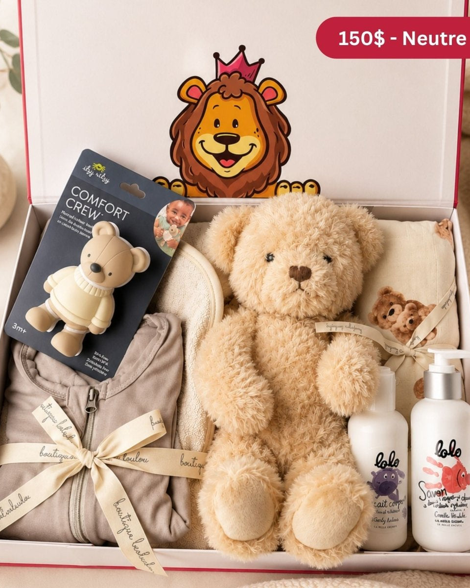 Coffret cadeau de naissance et shower de bébé -Ensembles cadeaux- Boutique LeoLudo-LeoLudo