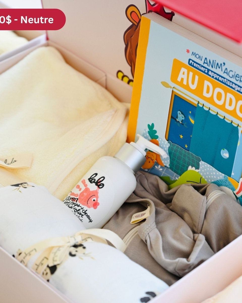 Coffret cadeau de naissance et shower de bébé -Ensembles cadeaux- Boutique LeoLudo-LeoLudo