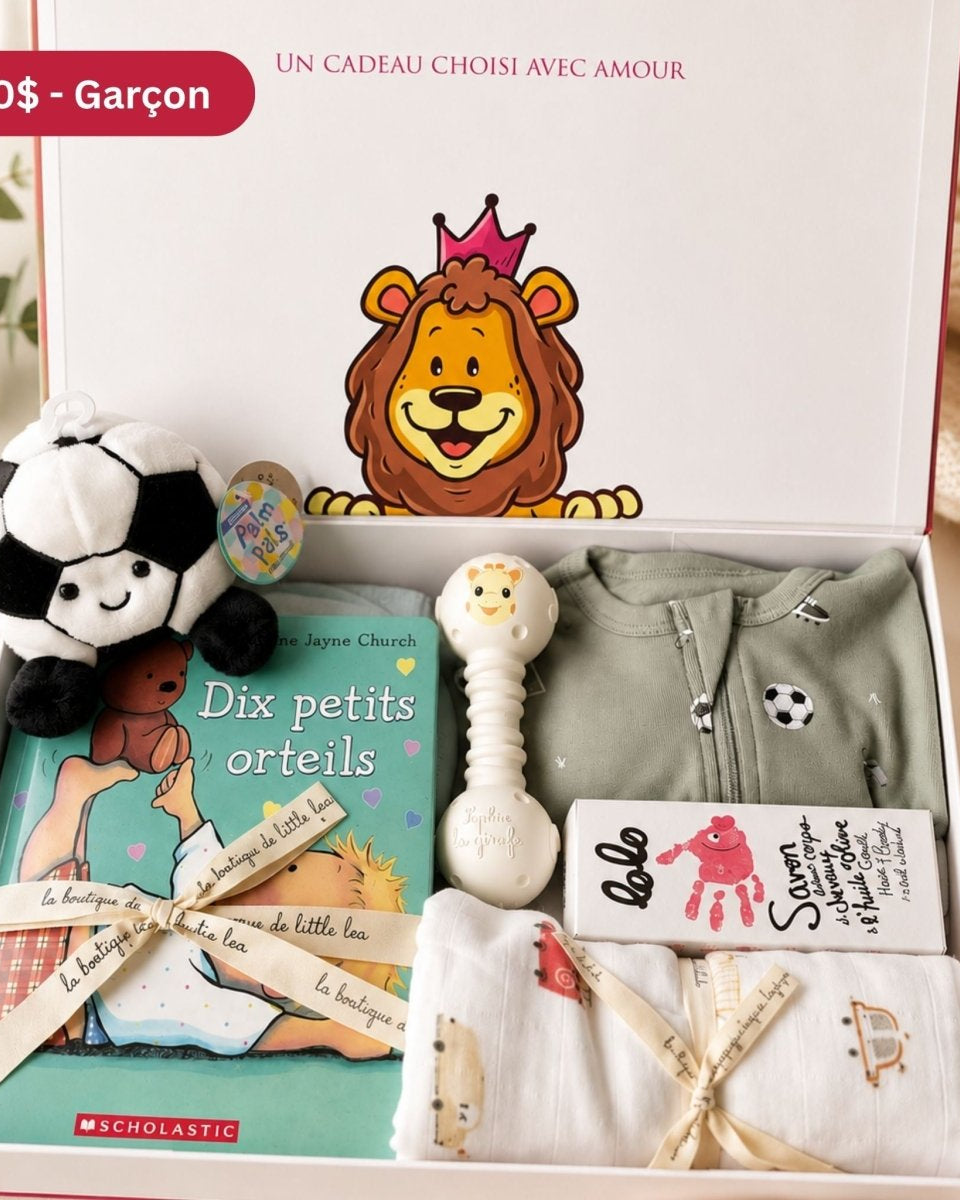Coffret cadeau de naissance et shower de bébé -Ensembles cadeaux- Boutique LeoLudo-LeoLudo