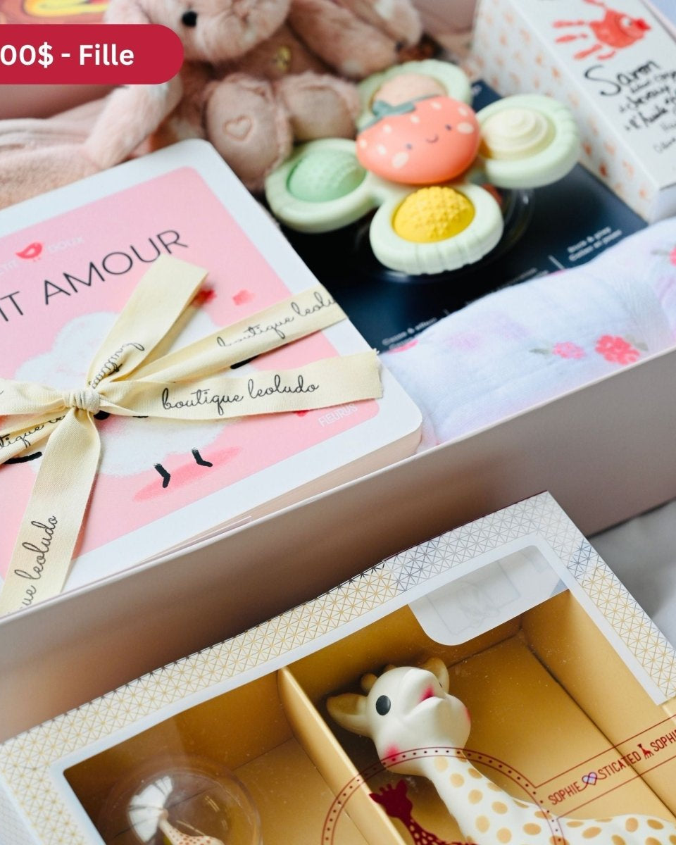 Coffret cadeau de naissance et shower de bébé -Ensembles cadeaux- Boutique LeoLudo-LeoLudo