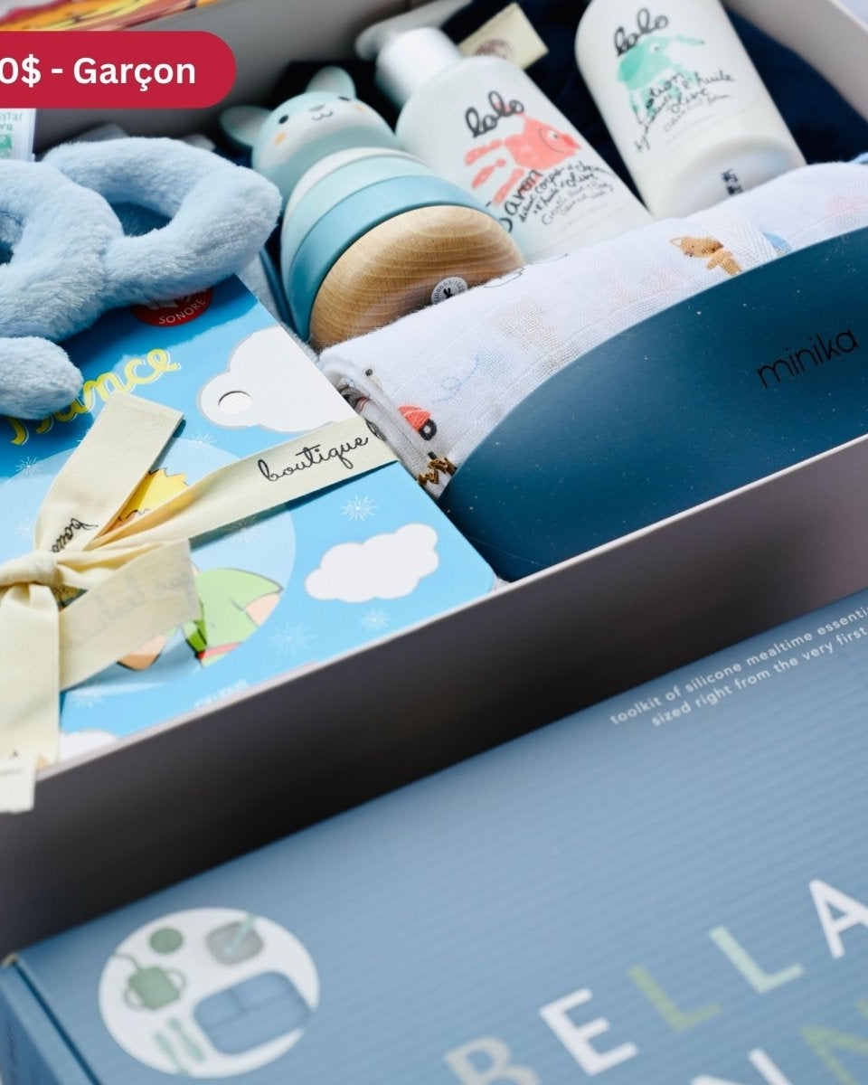 Coffret cadeau de naissance et shower de bébé -Ensembles cadeaux- Boutique LeoLudo-LeoLudo