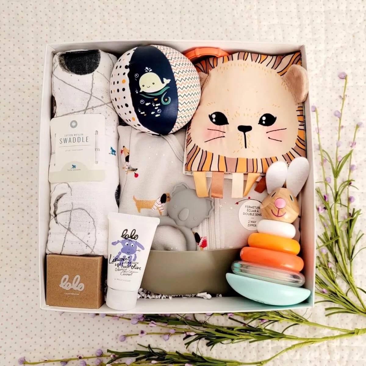 Coffret cadeau de naissance et shower de bébé - Ensembles cadeaux - Boutique LeoLudo - LeoLudo