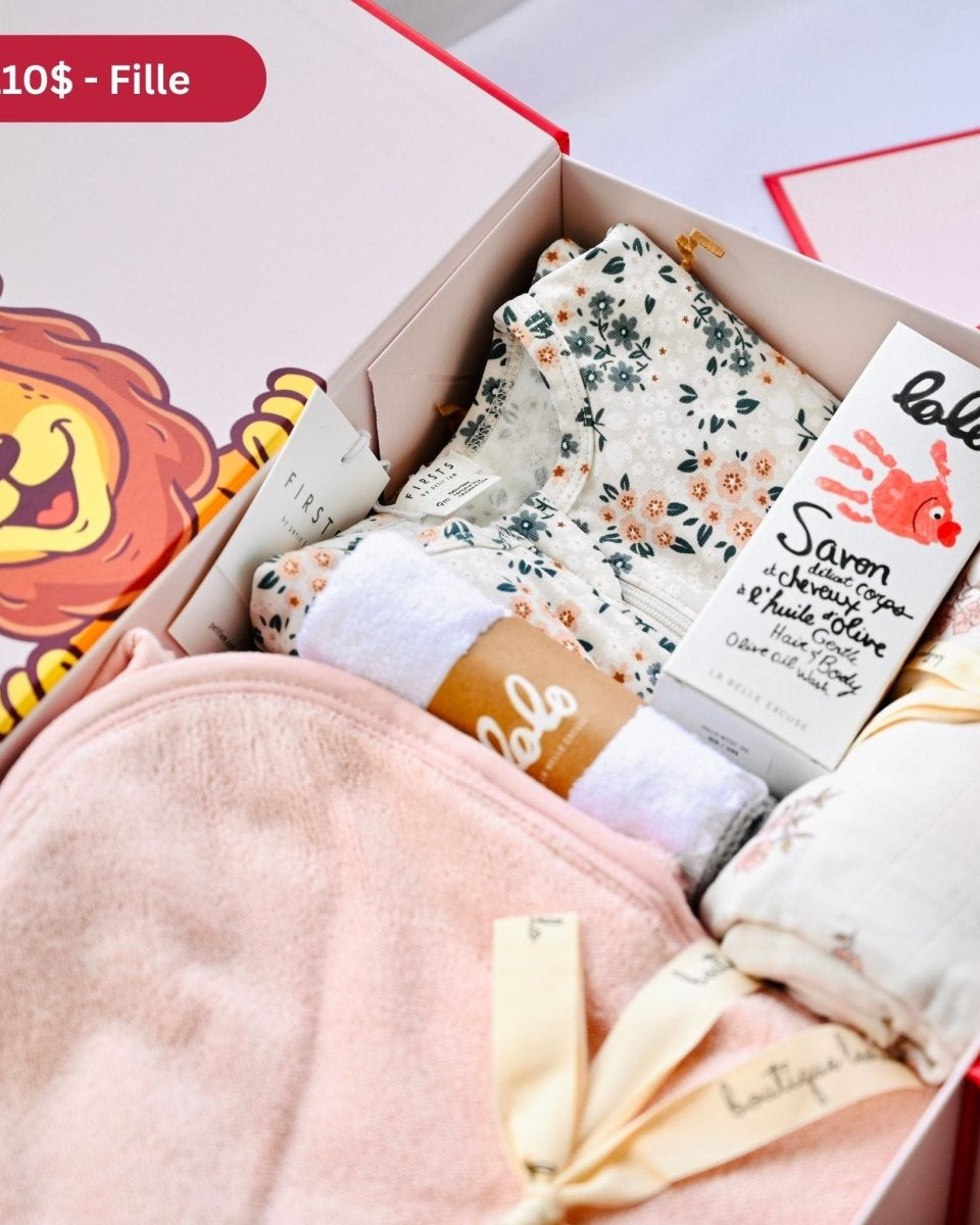 Coffret cadeau de naissance et shower de bébé -Ensembles cadeaux- Boutique LeoLudo-LeoLudo
