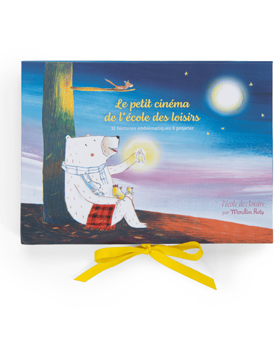 Coffret cinéma L'école des loisirs: 32 histoires du soir - Lampes à histoire - Boutique LeoLudo - Moulin Roty