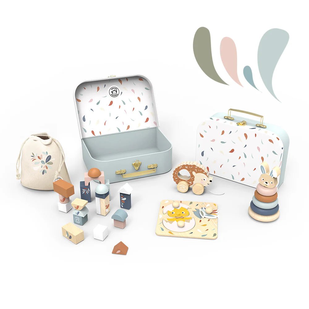 Coffret de premiers jouets en bois - Jouet en bois - Boutique LeoLudo - Speedy Monkey