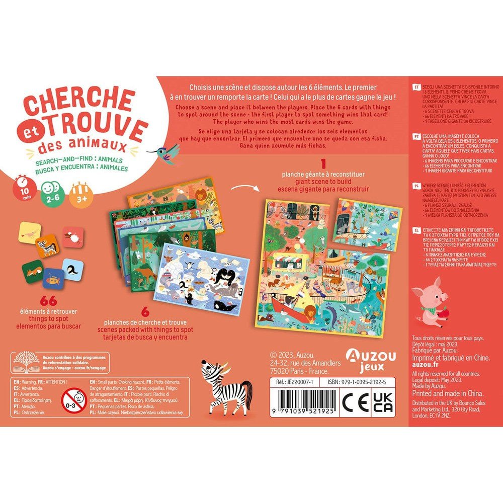 Coffret jeu Cherche et Trouve des animaux - Jeux de société - Boutique LeoLudo - Auzou