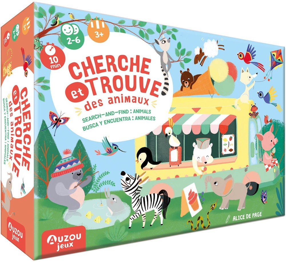 Coffret jeu Cherche et Trouve des animaux - Jeux de société - Boutique LeoLudo - Auzou