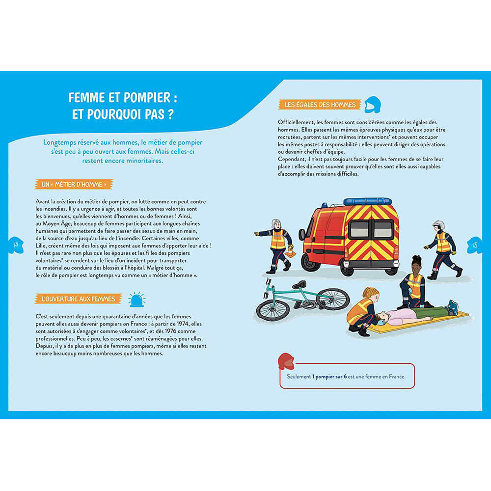 Coffret livre + aimants - À la découverte des pompiers-Auzou-Boutique LeoLudo