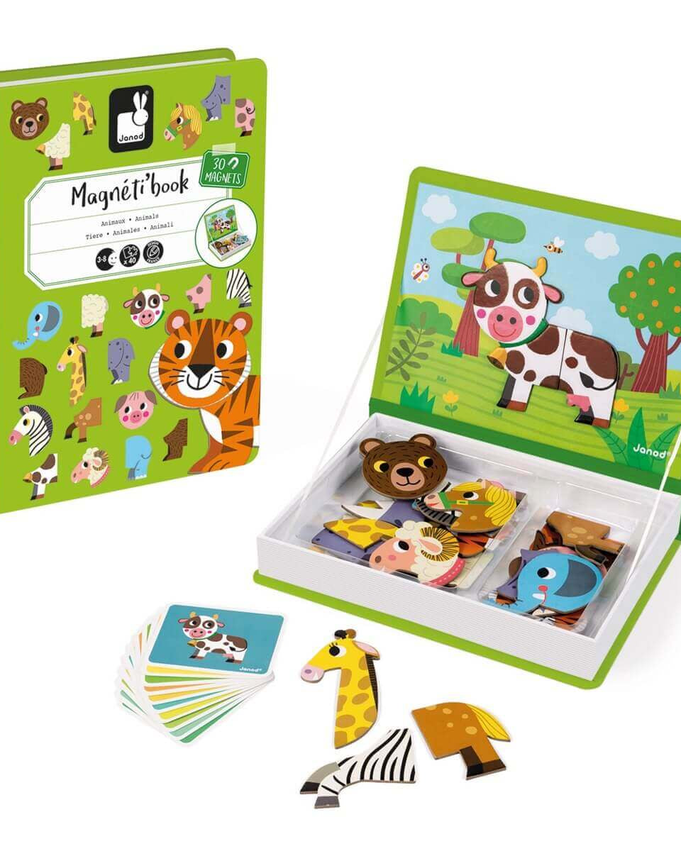 Coffret magnétique - Animaux (30 mcx) - Jeux magnétiques - Boutique LeoLudo - Janod