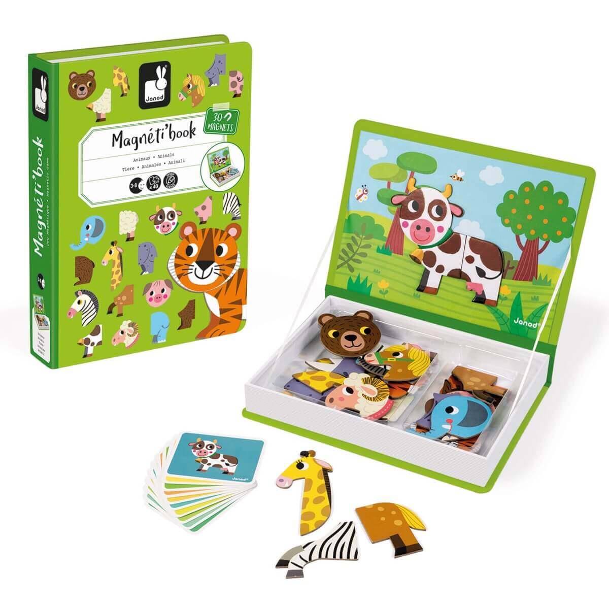 Coffret magnétique - Animaux (30 mcx) - Jeux magnétiques - Boutique LeoLudo - Janod