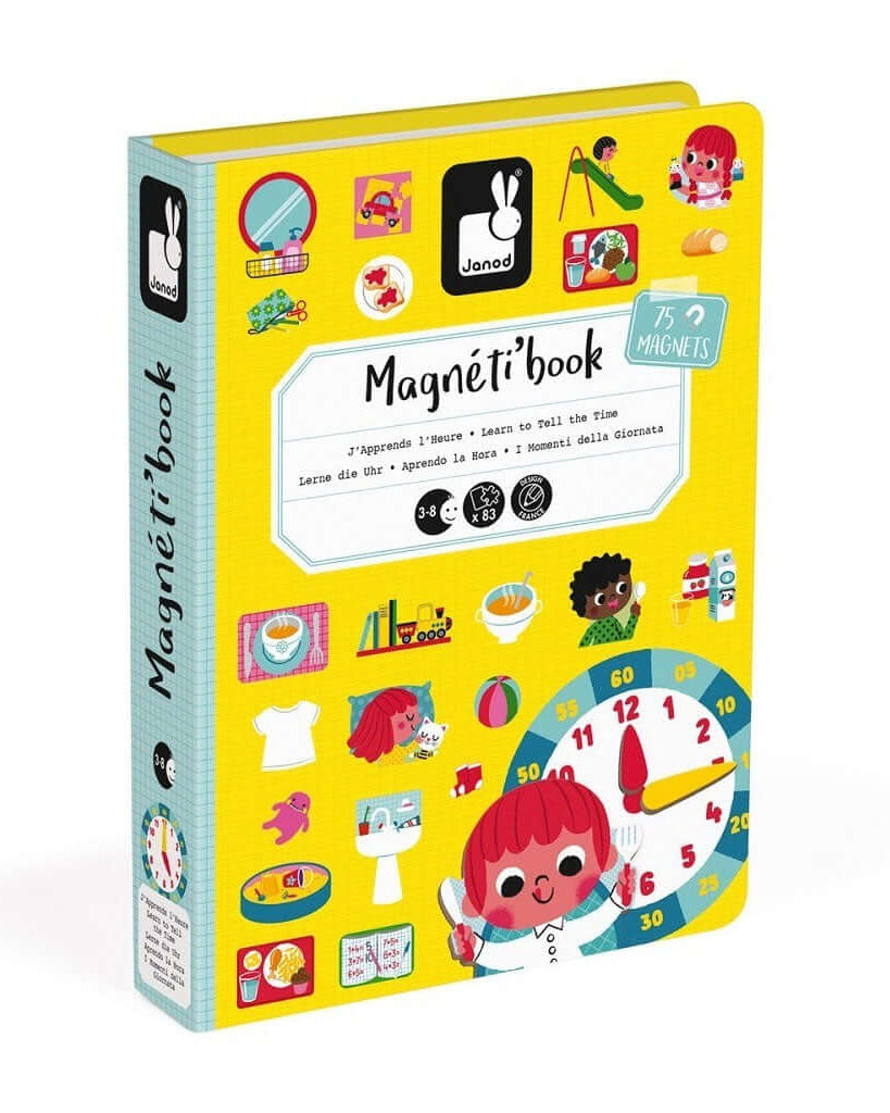 Coffret magnétique - J'apprends l'heure (75 mcx) - Jeux magnétiques - Boutique LeoLudo - Janod
