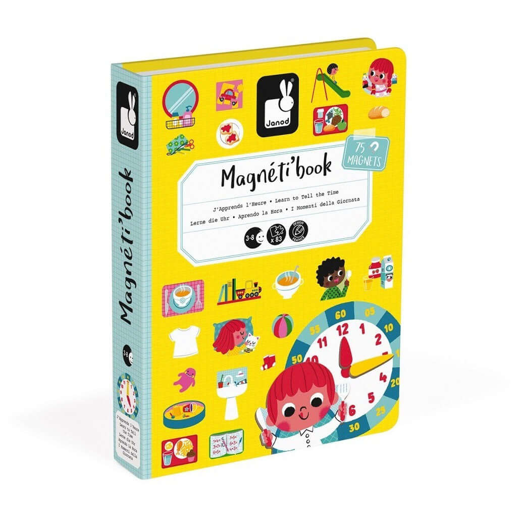 Coffret magnétique - J'apprends l'heure (75 mcx) - Jeux magnétiques - Boutique LeoLudo - Janod