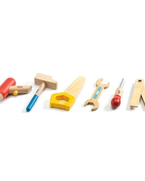 Coffret Minibrico Panier 6 Outils, Boîte 2 Compartiments pour Enfants - Boutique LeoLudo