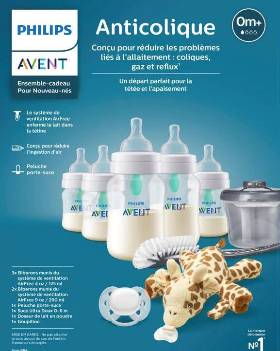 Coffret Philips Avent Anti-colique AirFree - Nouveau-né -Biberons- Boutique LeoLudo-Philips Avent