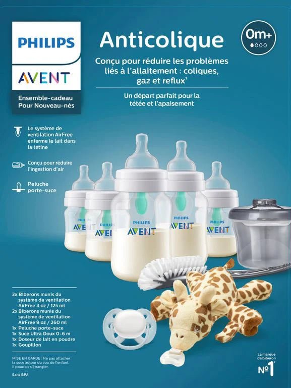 Coffret Philips Avent Anti-colique AirFree - Nouveau-né -Biberons- Boutique LeoLudo-Philips Avent
