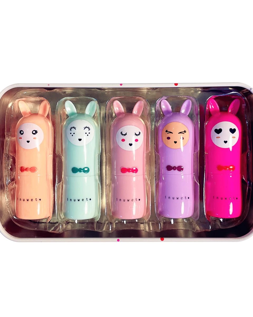 Coffret Rainbow Deluxe – 5 baumes à lèvres Inuwet - Boutique LeoLudo - inuwet