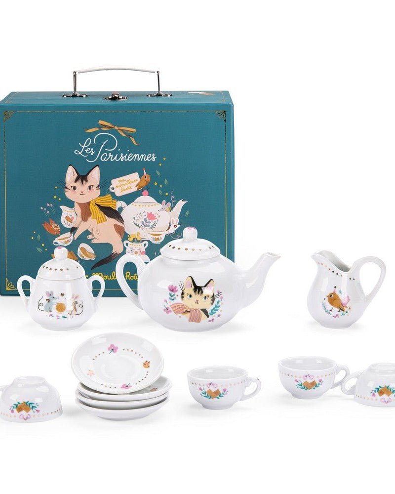 Coffret service à thé en céramique Les Parisiennes - Jouets d'imitation - Boutique LeoLudo - Moulin Roty