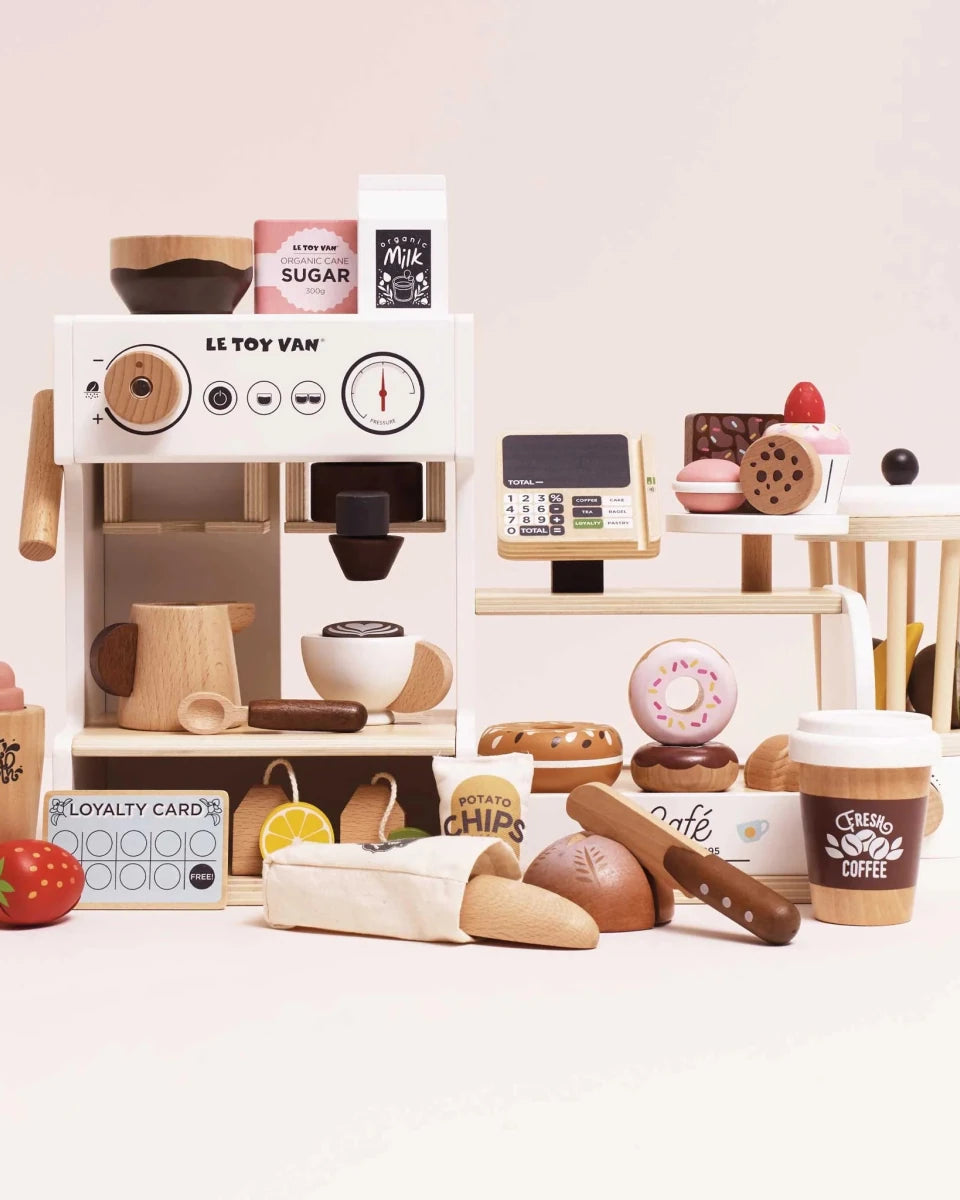 Comptoir café Barista en bois - Jouets d'imitation - Boutique LeoLudo - Le Toy Van