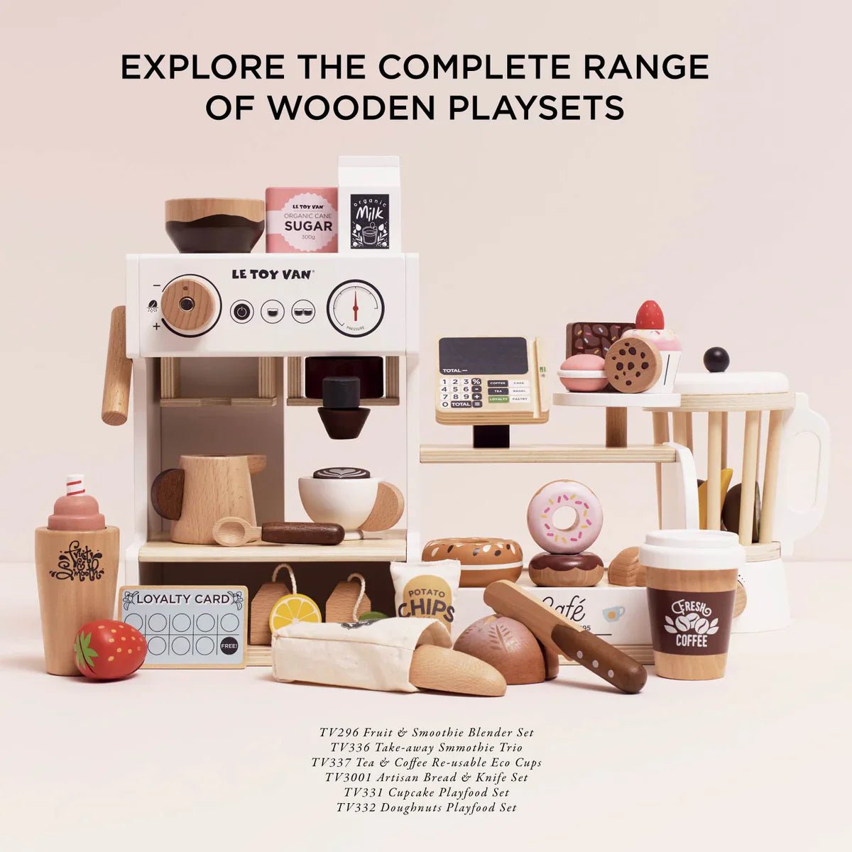 Comptoir café Barista en bois - Jouets d'imitation - Boutique LeoLudo - Le Toy Van