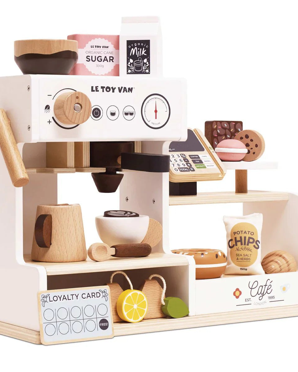 Comptoir café Barista en bois - Jouets d'imitation - Boutique LeoLudo - Le Toy Van