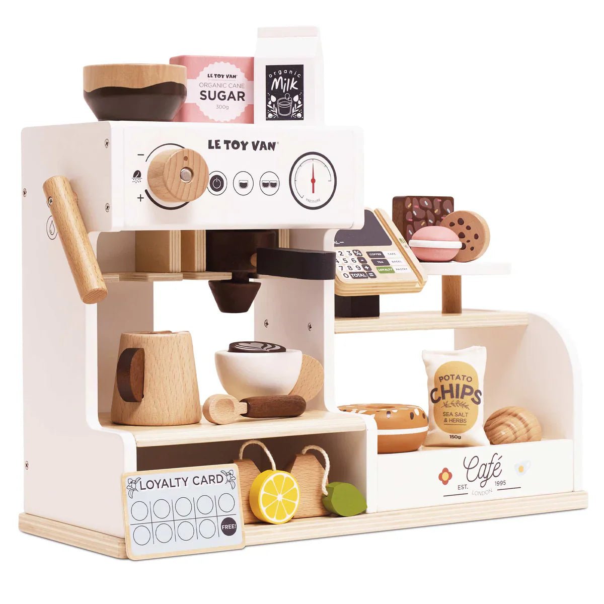 Comptoir café Barista en bois - Jouets d'imitation - Boutique LeoLudo - Le Toy Van