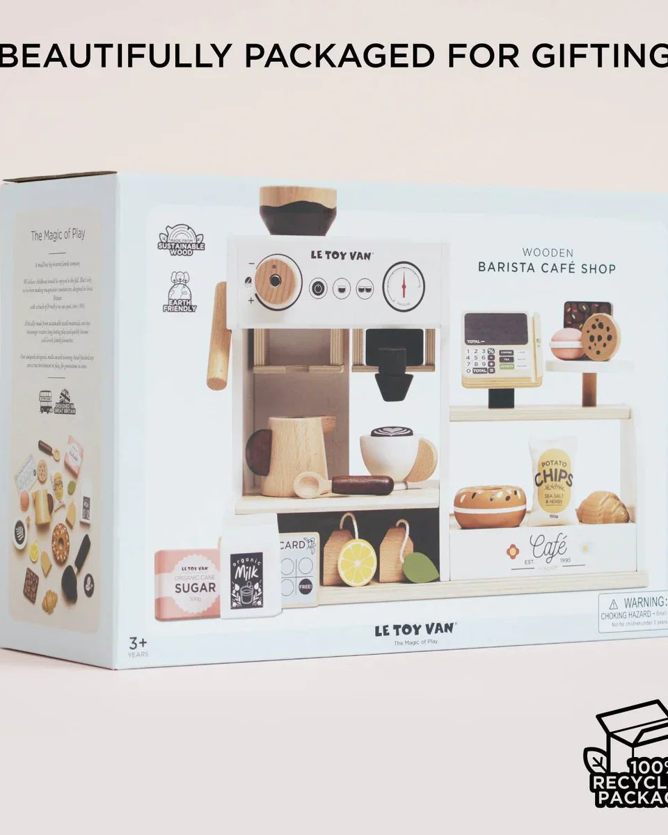 Comptoir café Barista en bois - Jouets d'imitation - Boutique LeoLudo - Le Toy Van