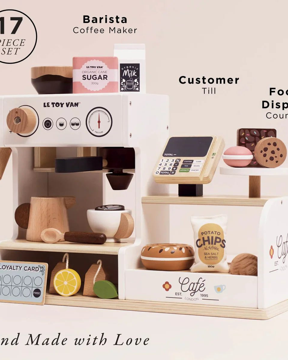 Comptoir café Barista en bois - Jouets d'imitation - Boutique LeoLudo - Le Toy Van