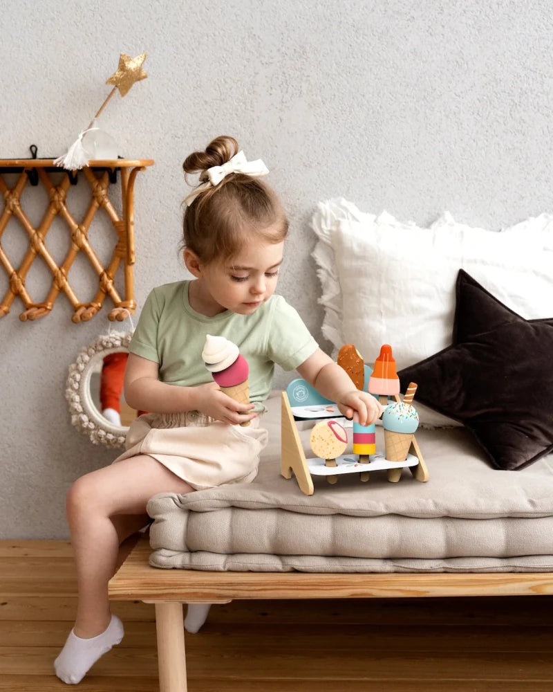 Comptoir de crème glacée en bois - Jouets d'imitation - Boutique LeoLudo - Speedy Monkey