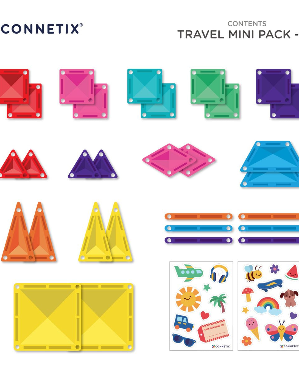 CONNETIX Travel Mini Pack – 32 pièces -Jeux de construction- Boutique LeoLudo-Connetix