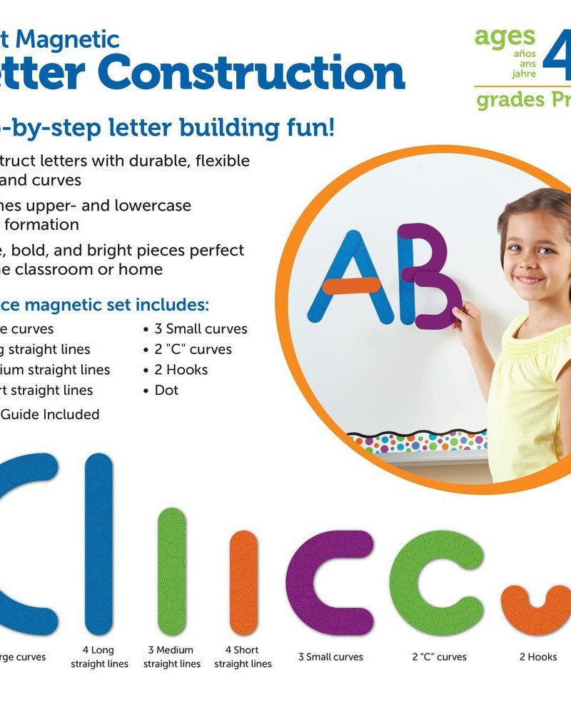 Construction magnétique de lettres géantes (21 pcs) - Jeux éducatifs - Boutique LeoLudo - Learning Resources
