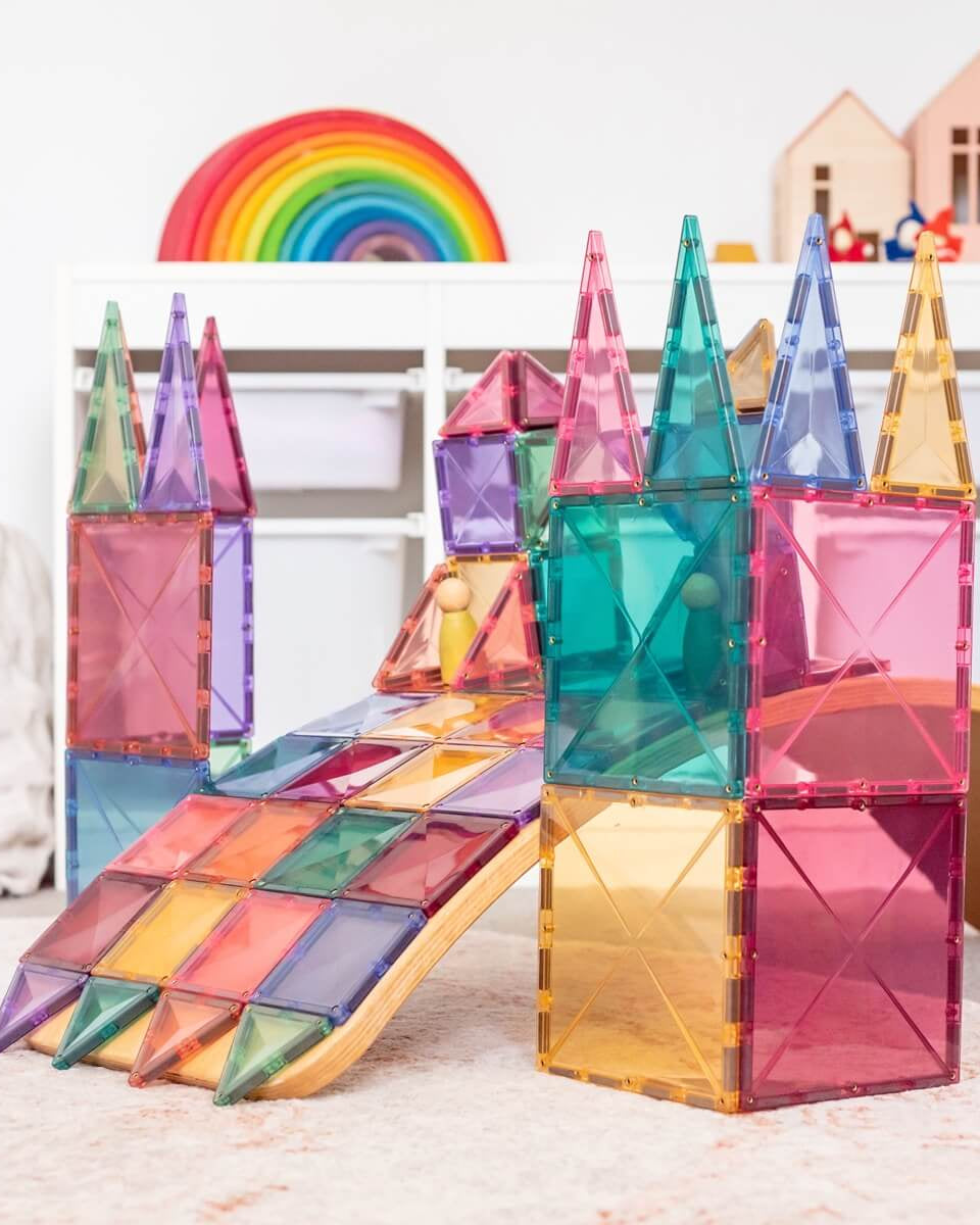 Construction magnétique - Kit de démarrage Pastel (64 pcs) - Jeux de construction - Boutique LeoLudo - Connetix