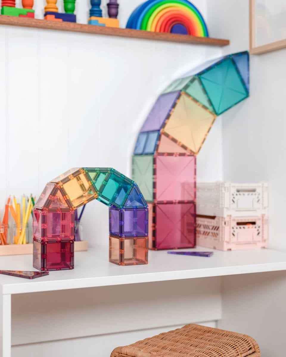 Construction magnétique - Kit de démarrage Pastel (64 pcs) - Jeux de construction - Boutique LeoLudo - Connetix