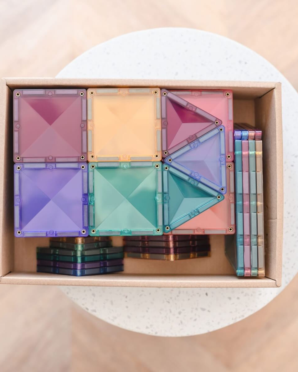 Construction magnétique - Kit de démarrage Pastel (64 pcs) - Jeux de construction - Boutique LeoLudo - Connetix
