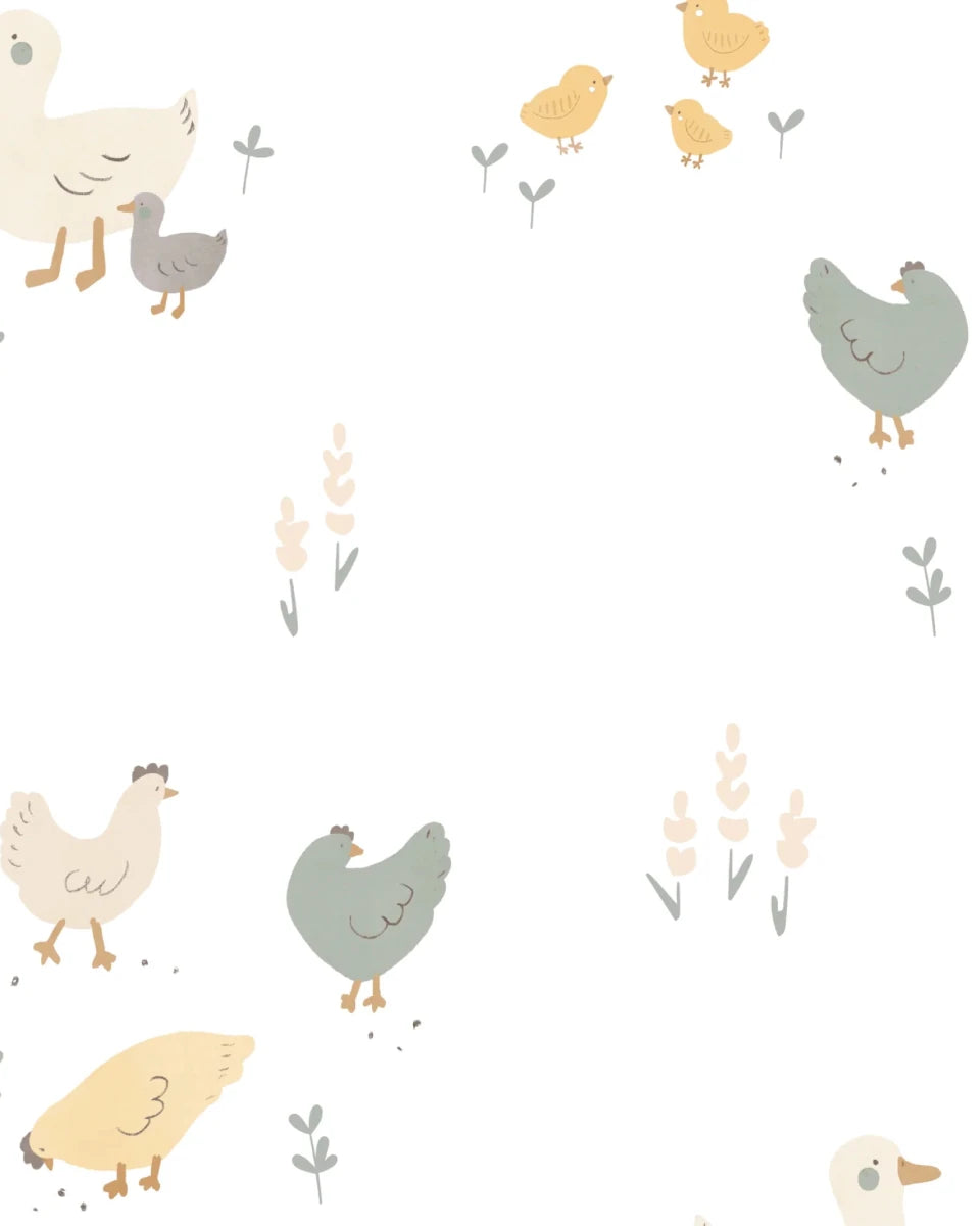 Couverture en mousseline de coton - Poules - Couvertures - Boutique LeoLudo - Perlimpinpin