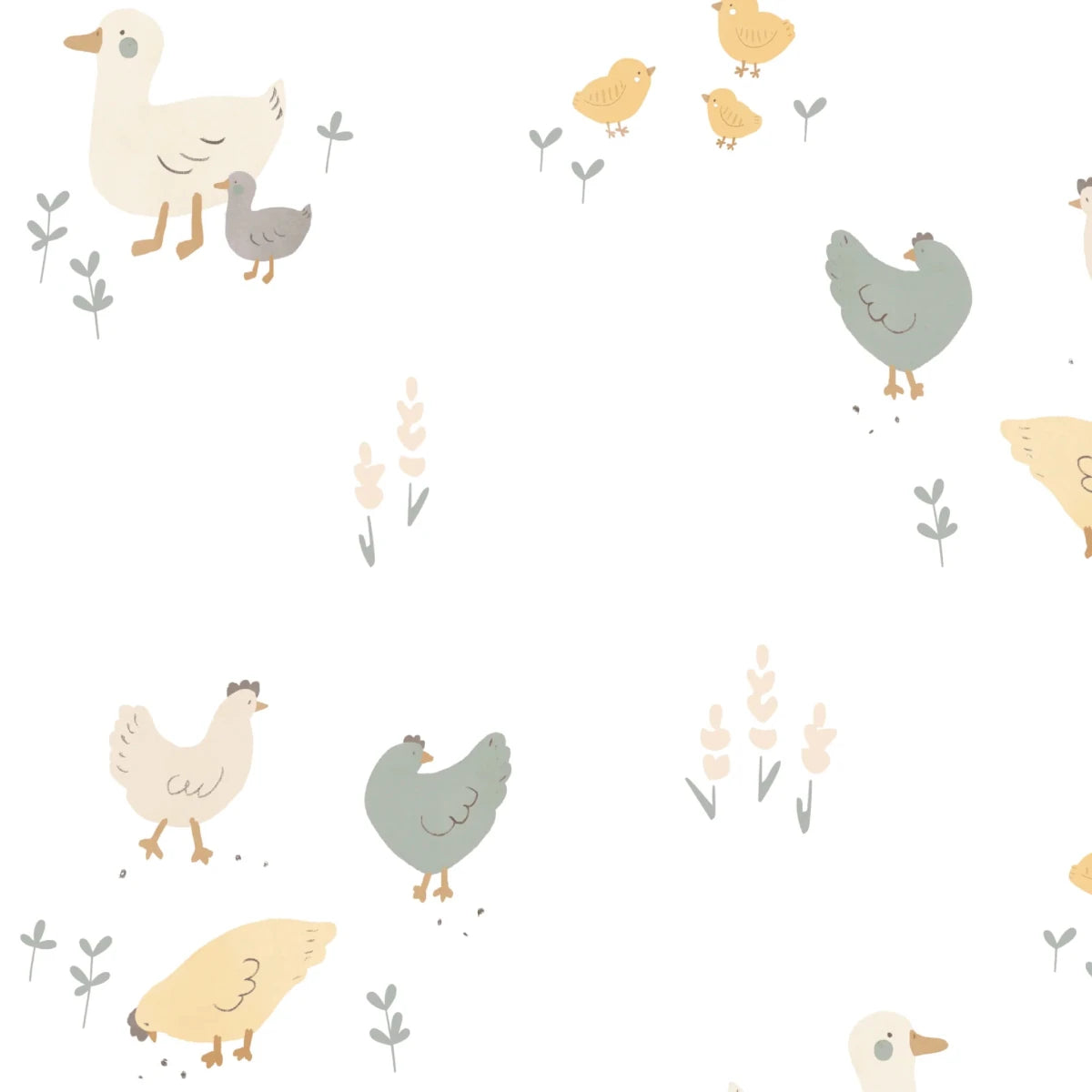 Couverture en mousseline de coton - Poules - Couvertures - Boutique LeoLudo - Perlimpinpin