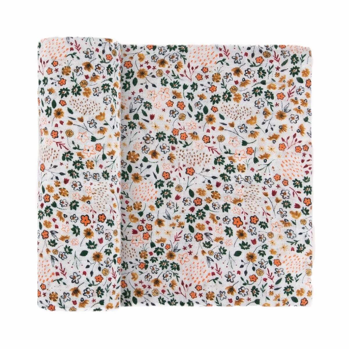 Couverture en mousseline de coton - Pressed Petals - Couvertures - Boutique LeoLudo - Little Unicorn