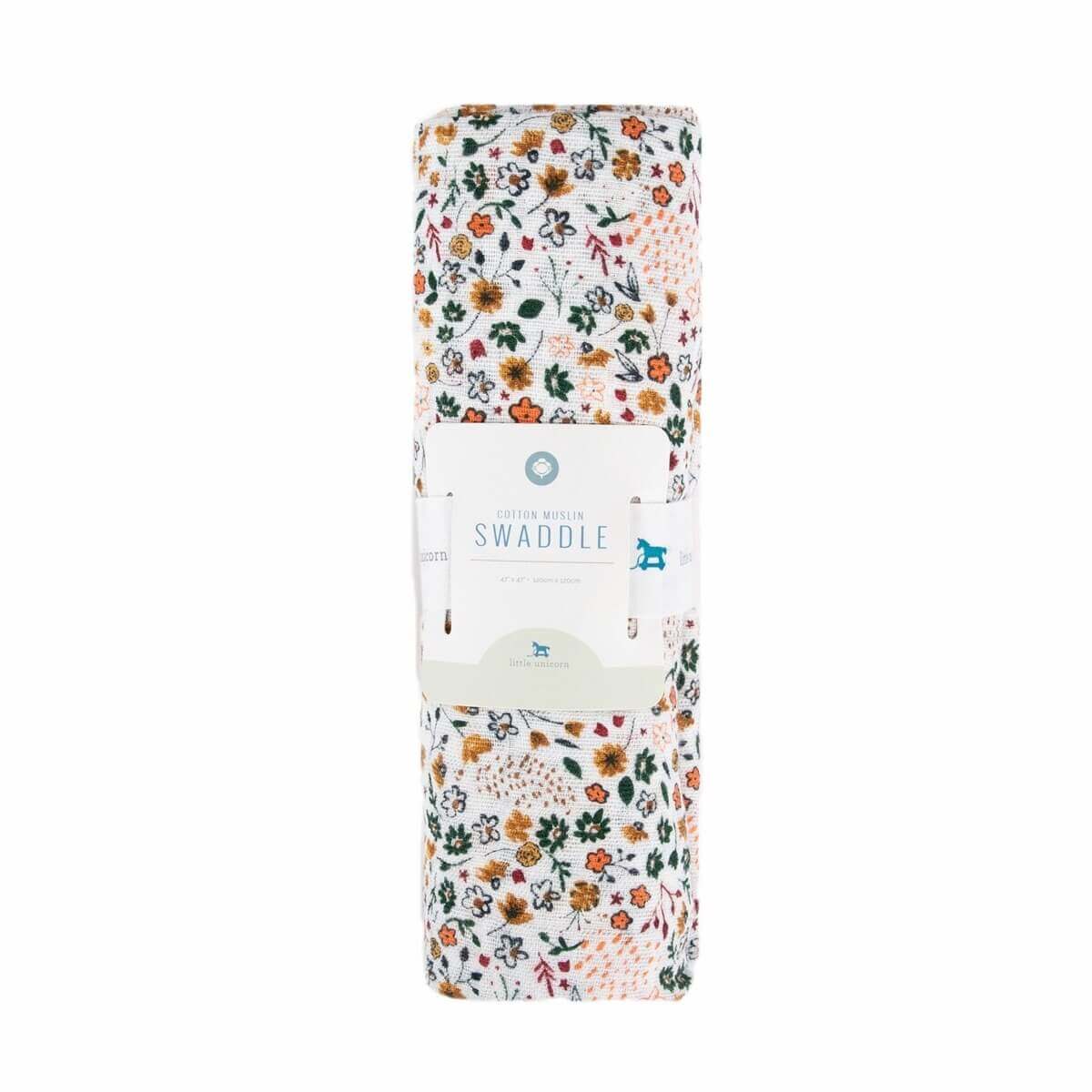 Couverture en mousseline de coton - Pressed Petals - Couvertures - Boutique LeoLudo - Little Unicorn