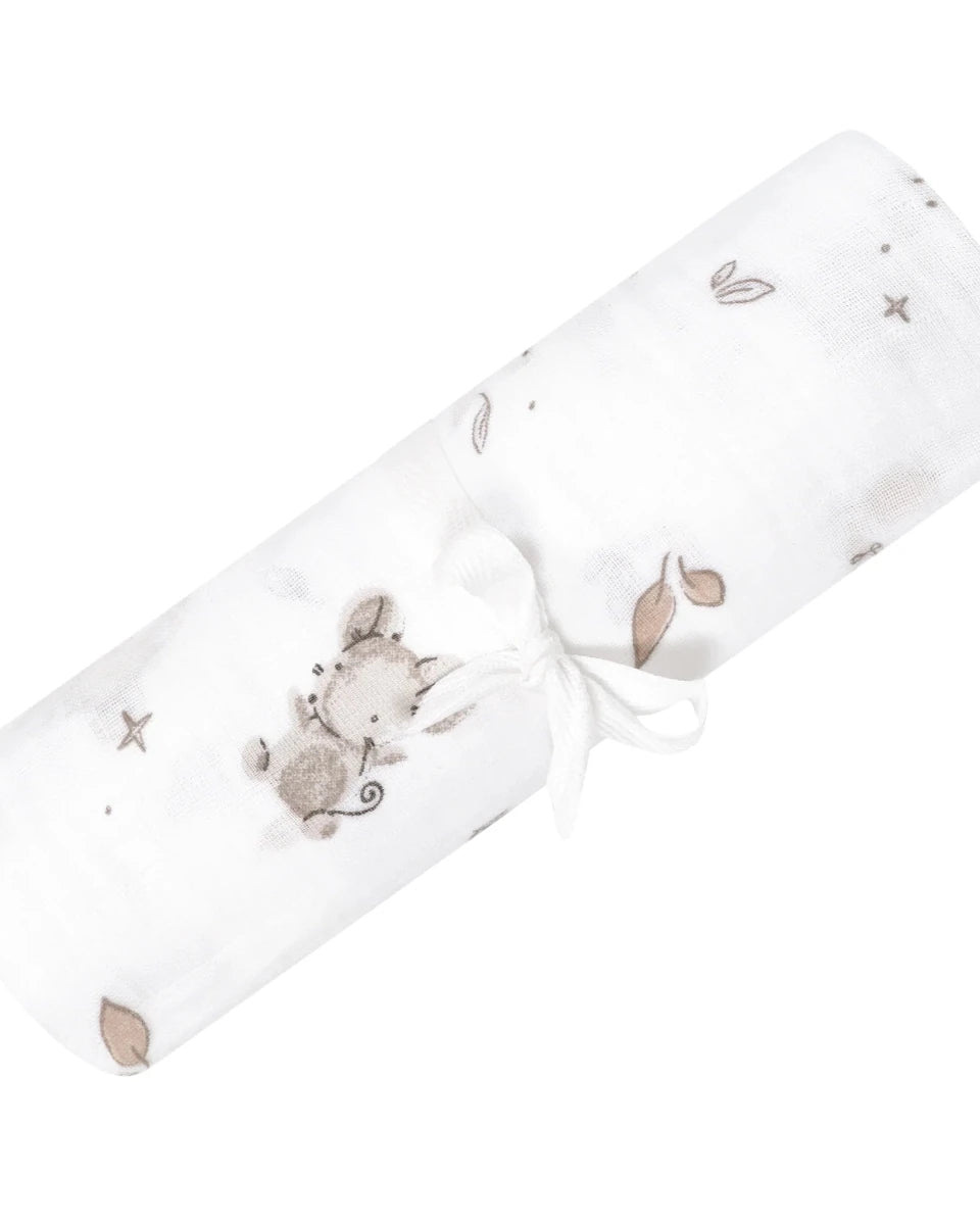 Couverture en mousseline de coton - Souris -Couvertures- Boutique LeoLudo-Perlimpinpin