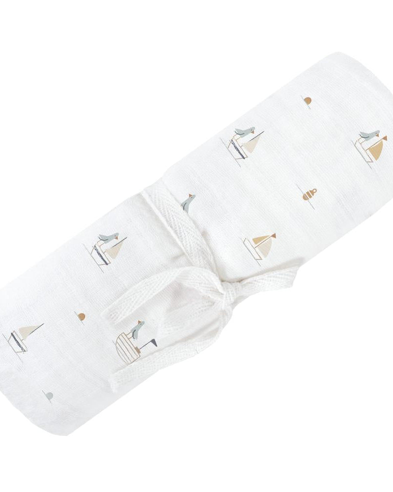 Couverture mousseline coton - Bateaux - Couvertures - Boutique LeoLudo - Perlimpinpin