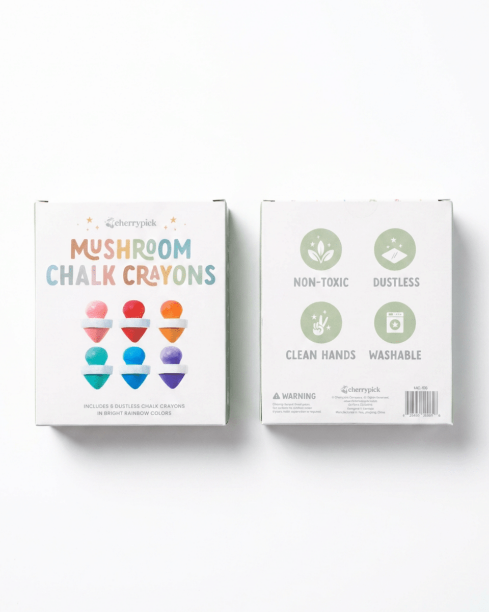 Craies champignons sans poussière – Ensemble de 6 -Art & bricolage- Boutique LeoLudo-Cherrypick