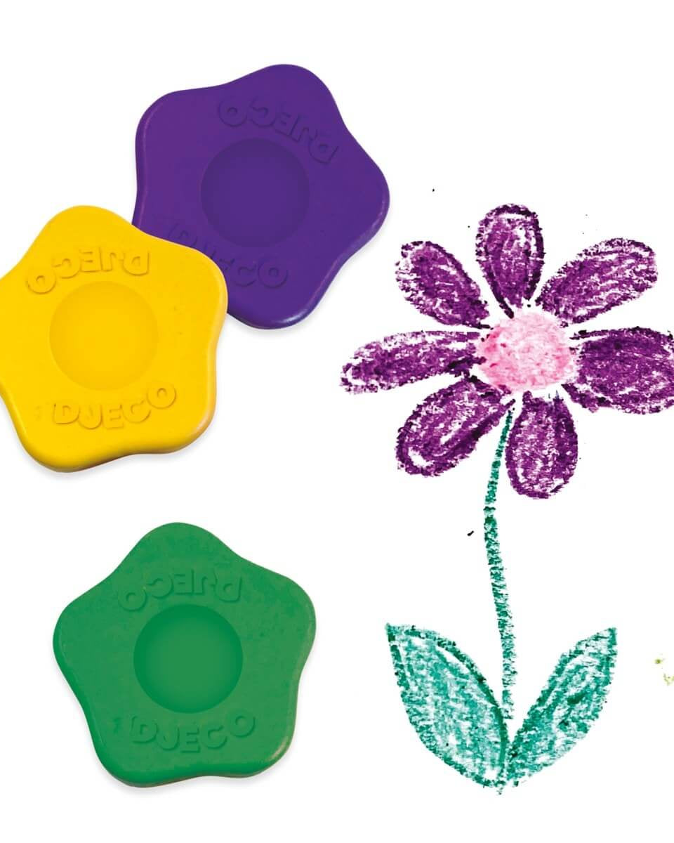 Crayons fleurs de cire pour tout - petits - Art & bricolage - Boutique LeoLudo - Djeco